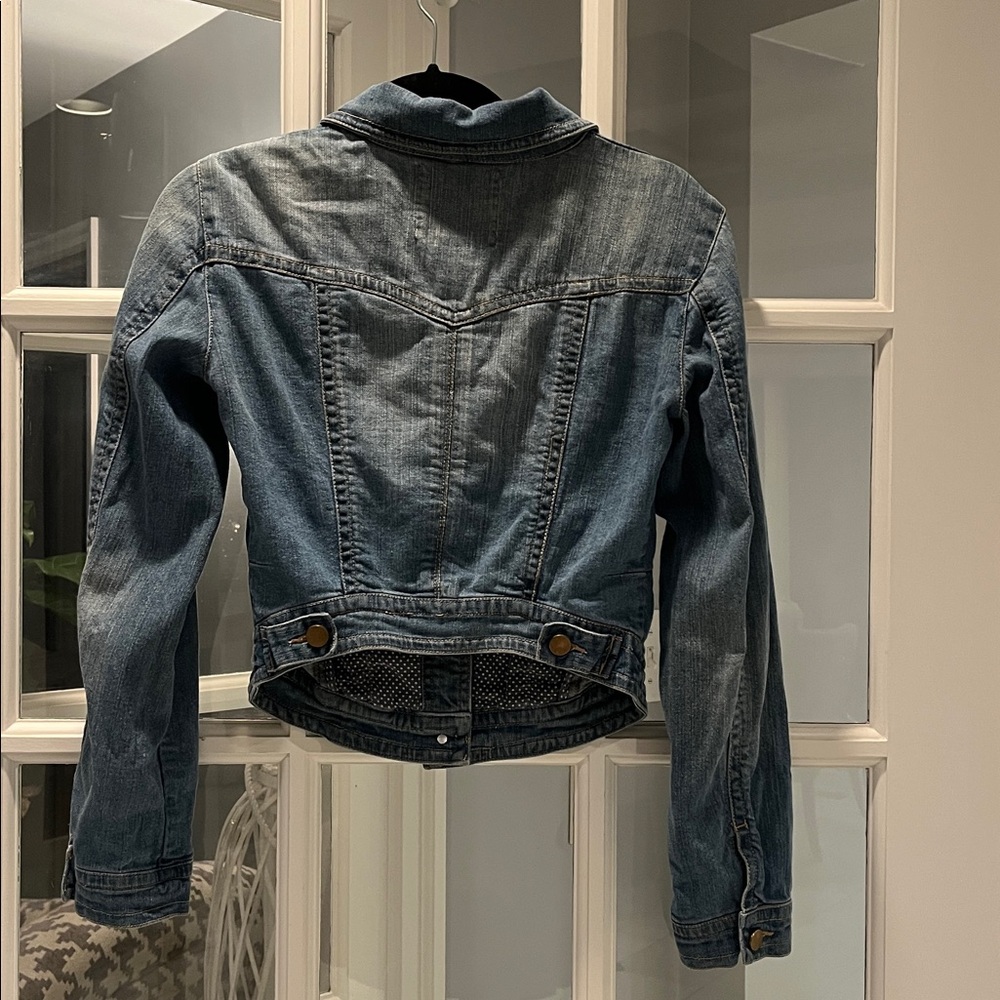 Anthropologie Daughters of the Liberation cropped denim jacket Sz XXS - Picture 4 of 4